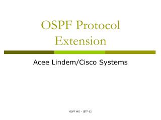 OSPF Protocol Extension