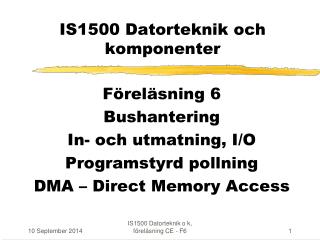 IS1500 Datorteknik och komponenter