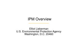 IPM Overview