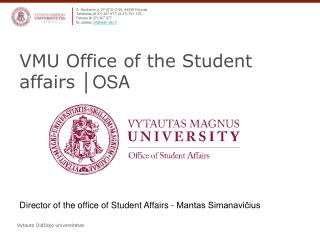 VMU Office of the Student affairs │ OSA