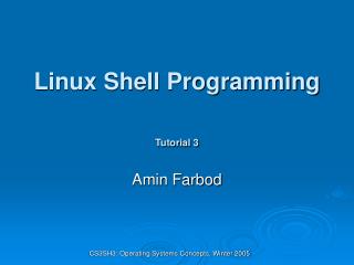 Linux Shell Programming Tutorial 3