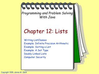 Chapter 12: Lists
