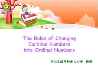 The Rules of Changing Cardinal Numbers into Ordinal Numbers