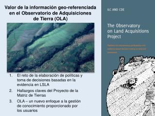 Valor de la información geo-referenciada en el Observatorio de Adquisiciones de Tierra (OLA)