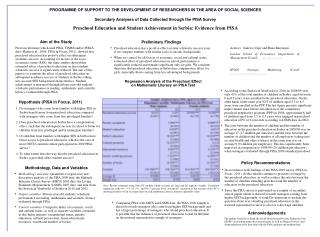 Preliminary Findings