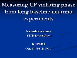 Measuring CP violating phase from long baseline neutrino experiments