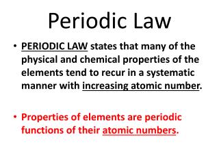 Periodic Law