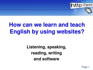 How can we learn and teach English by using websites?