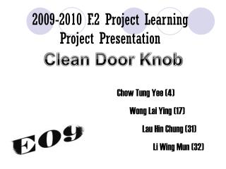2009-2010 F.2 Project Learning Project Presentation