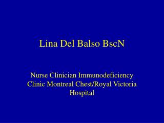 Lina Del Balso BscN