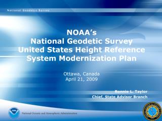 NOAA’s National Geodetic Survey United States Height Reference System Modernization Plan