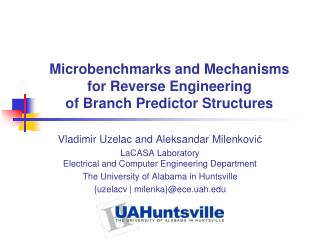 Microbenchmarks and Mechanisms for Reverse Engineering of Branch Predictor Structures