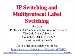 IP Switching and Multiprotocol Label Switching