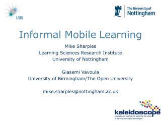 Informal Mobile Learning