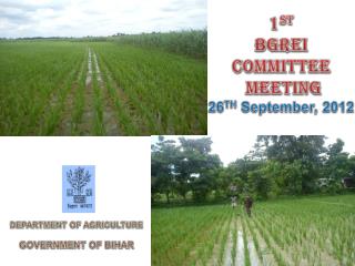 1 st BGREI Committee MEETING 26 TH September, 2012