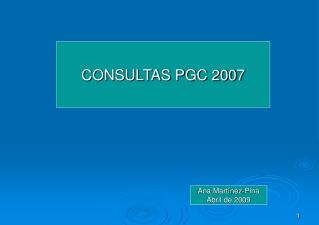 CONSULTAS PGC 2007