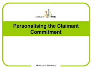Personalising the Claimant Commitment
