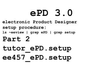 To find setup files in ~eeview