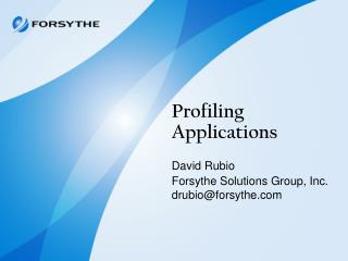 Profiling Applications