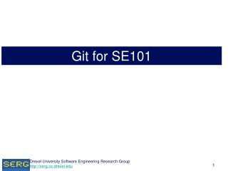 Git for SE101