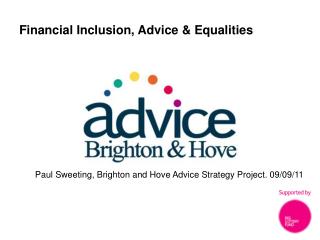 Financial Inclusion, Advice &amp; Equalities