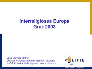 Interreligiöses Europa Graz 2003