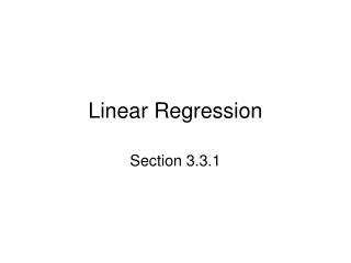 Linear Regression