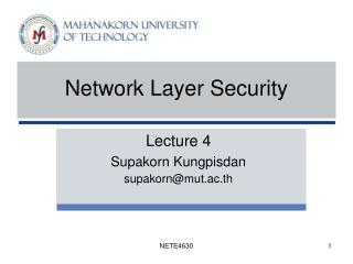 Network Layer Security