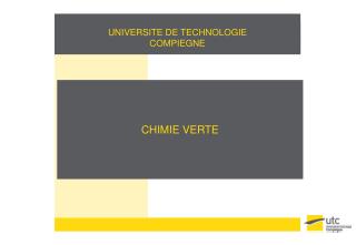 CHIMIE VERTE