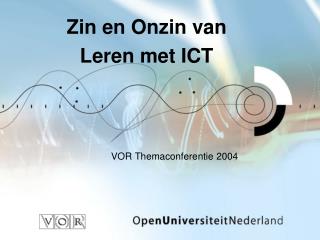 Zin en Onzin van Leren met ICT
