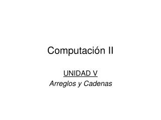 Computación II