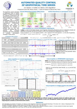 Automated quality control of geophysical time series