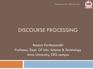 Discourse Processing