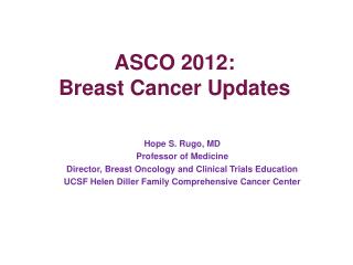 ASCO 2012: Breast Cancer Updates