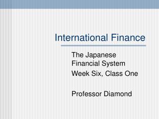 International Finance
