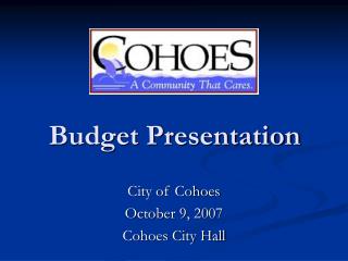 Budget Presentation