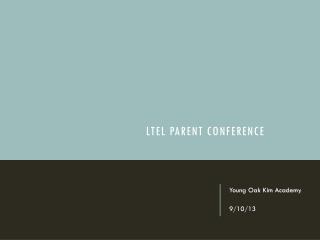 LTEL Parent Conference