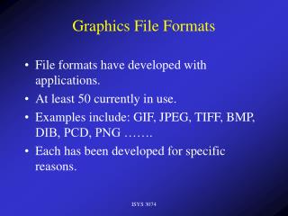 Graphics File Formats
