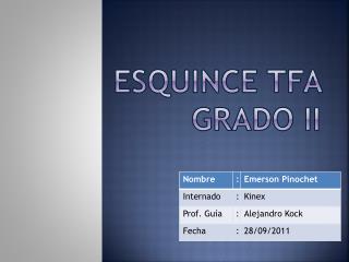 Esquince TFA Grado II