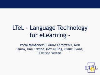 LTeL - Language Technology for eLearning -