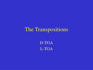 The Transpositions