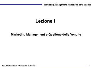 Lezione I