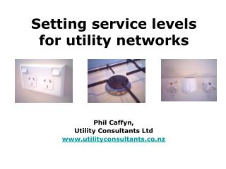 Setting service levels for utility networks