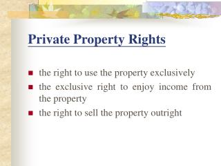 Private Property Rights