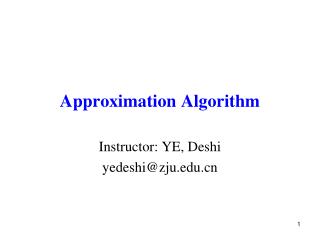 Approximation Algorithm