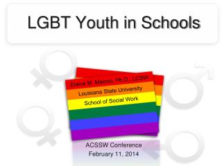 LGBT Youth in Schools