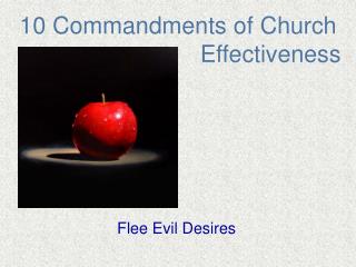 10 Commandments of Church Effectiveness
