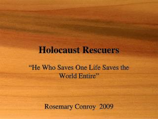 Holocaust Rescuers