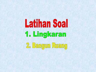 Latihan Soal