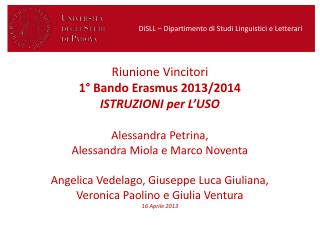 DiSLL – Dipartimento di Studi Linguistici e Letterari